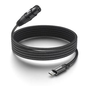 USB C to XLR Female for Microphone,Compatible Microphone Recording Audio Cable, XLR Female to USB C Microphone Audio Cable Connected to Smartphone,Tablet (3.3ft)