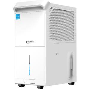 5,600 Sq.Ft Energy Star Dehumidifier for Basement with Pump, 80 Pint DryTank Pro Series Dehumidifiers for Home Large Room, Intelligent Humidity Control (5,600 Sq.Ft with Pump, White)