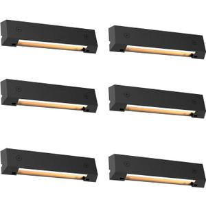 6 Pack Low Voltage AC/DC 12V LED Landscape Deck Light,Outdoor Retaining Wall Lights, IP65 Waterproof Step Lights,for Stair Lighting and Yard Patio Pathway Walkway (2700K)