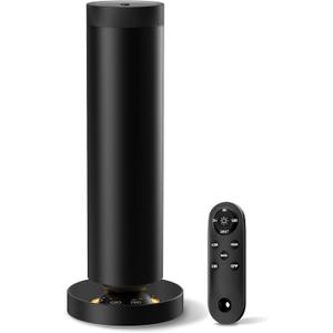 Waterless Diffuser, Waterless Essential Oil Diffuser for Home Hotel Adjustable Mist & Timer, Scent Diffuser Starter Kit with Night Light (Black)