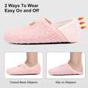 VIFUUR House Slippers for Women Men Slip on Indoor Barefoot Slipper Socks Fuzzy Cozy Sock Shoes for Home Bedroom Travel (Pink),  Size: 42/43