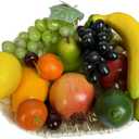 Generic 17pcs Artificial Mixture Fruits,Simulation Fruit Props for Photography Display, Lifelike Realistic Fake Fruits Home Decor Craft Fruit Set Fake Grapes Fake Banana, HC2412-17