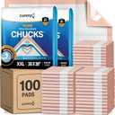 Curera Chucks® Premium Disposable Underpads - 30x36 [100-Pack] Bed Pads | Ultra Absorbent Chux Incontinence Disposable Adult with Adhesive Tape, Leak-Proof Pee Pads Pet Training XX-Large Bulk Pack