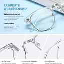 Blue Light Glasses for Woman/Men Computer Bluelight Glasses Womens/Mens, crystal Silver Frame
