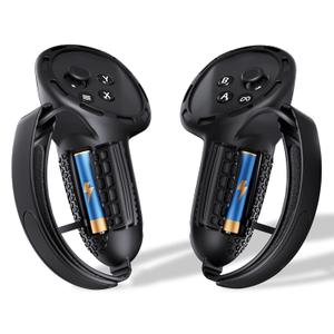 SUPERUS Upgraded Controller Grips Cover Compatible with Meta Quest 3S/Quest 3 Accessories, All-Silicone Controller Grips for Quest 3S/Quest 3 with Battery Opening and Knuckle Straps Protector