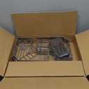 Corner Shower Caddy Tension Pole: 4tier adjustable Rustproof Bathroom Organizer Shelves - Bathtub shampoo rack 43.5-120 inch (Silver)