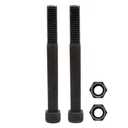 M12x110mm Hex Socket Screw Set, Metric Bolt and Nut Set, 12.9 Grade Carbon Steel Hex Metric Screw Set (2 Pieces Hexagonal Bolts and 2 Pieces Hex Nuts)