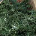 Christmas Garland with 50 Lights 9 Ft, Prelit Xnas Garland with Cypress Leaf, Battery Operated Christmas Decor for Mantle Staircase Indoor and Outdoor (RealLiketips-B)