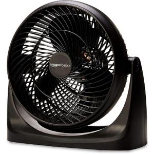 Amazon Basics Air Circulator Fan, Desk Fan for Bedroom, Home and Office, With 90-Degree Tilt Head, 3 Speed Settings, Lightweight (4.2 LBS), 70 Watts, Black, 14.8"Wx7.6"Dx14.1"H