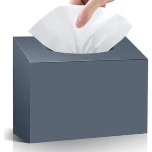 Acrylic Hand Towel Box Cover Compatible with Kleenex Disposable Hand Towels Wall-Mounted Paper Towel Dispenser Suitable for Tabletop, Bathroom, Car, and Office Use Valentine's Day Gifts (Grey)