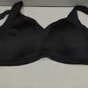 PoseFree Womens Seamless Wireless Supportive Bra Push Up Comfort Soft No Underwire Full Coverage T-Shirt Bra (XX-Large, Black)