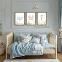 2 x Wodkwq Nursery Wall Art Sea Animal Canvas Prints Baby Girl Boy Room Decor Watercolor Paintings Pictures Cute Ocean Theme Toddler Room Decoration Set of 3 for Kids Bedroom Bathroom 12x16in Unframed