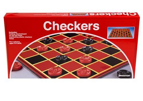 Pressman Checkers -- Classic Game With Folding Board and Interlocking Checkers, 2 Players