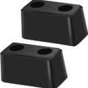 Rubber Bumper Blocks (2-Pack) - 6" x 3" x 3" Block Dock Buffers for Flatbed/Trailer/Truck/Reefer/Chassis
