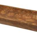 MAINEVENT Decorative Wooden Dough Bowl Decor Approx 30 Inch, Hand Carved Rustic Wood Long Bowl, Large Carved Dough Bowl, Long Wooden Bread Shaped Large Bowl Centerpiece Made in USA