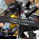 PACIFIC PPE 8 Mil Heavy Duty Black Nitrile Gloves, Chemical Resistant, Food Safe, Latex Free Disposable Gloves for Mechanic, Cooking, and Cleaning, X-Large