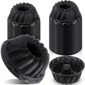 100 Pack Mini Silicone Donut Mold 2.6 Inches Baking Pan Cups Small Cake Pans Reusable Nonstick Silicone Mini Cake Molds for Pumpkin Cakes, Jelly, Bagel, Muffin, Brownies