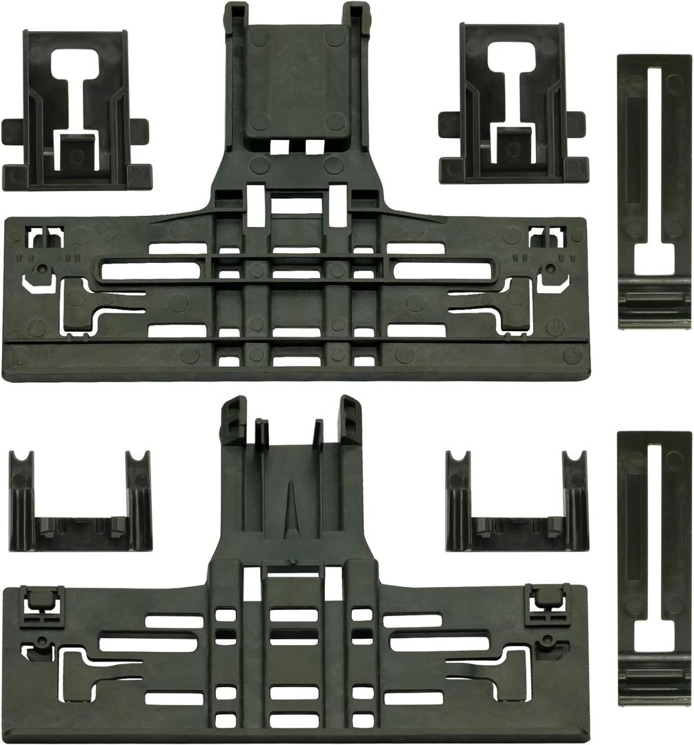 Upgraded W10546503 Upper Rack Adjuster & W10195839 Rack Adjuster & W10195840 Dishwasher Top Rack Adjuster & W10250160 Arm Clip-Lock for Whirlpool Kenmore Kitchenaid Dishwasher (8 pcs)