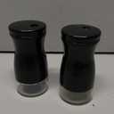 Salt and Pepper Shakers Set with Adjustable Pour Holes by CHEFVANTAGE - Black