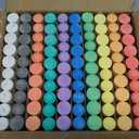 100PCS Washable Sidewalk Chalks Set in 10 Colors Non-Toxic Coloured Chalk Pavement for Kids Jumbo Chalk for Toddler Painting on Blackboard, Playground, Party