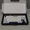 AULA F75 75% Wireless Mechanical Keyboard, Hot Swappable Creamy Keyboard, Pre-lubed Reaper Switches RGB Backlit Gaming Keyboards, 2.4GHz/Type-C/BT5.0(White & Green) (Emerald)