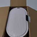 ELPHECO Automatic Motion Sensor Trash Can - 2 Gallon Slimline for Bathroom, Bedroom, Kitchen, Office - White with Gold Trim