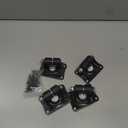 Heavy Duty Casters Set of Plate Casters 4 Low Profile Caster 1 Inch Caster Wheels for Furniture Casters 1100 Lbs Capacity for Bed Workbench Black Nylon