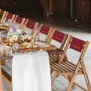 12 Pcs Reserved Signs for Church Pews 22 Inch Reserved Signs for Chairs Cloth Placeholder for Restaurant Wedding Meeting and Event Parties(Burgundy and Gold)