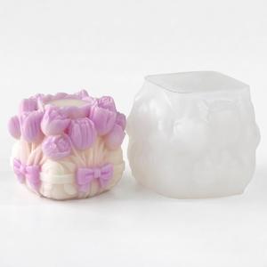 Flower Candle Mold Set - Mothers Day Crafts Silicone Molds for DIY Scented Candles, Moldes para Velas Compatible with Wax, Soap, Resin for Handmade Bouquets, Wedding, Birthday, Valentines