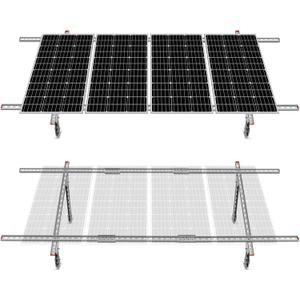 ECO-WORTHY Adjustable Multi-Pieces Solar Panel Mounting Brackets Kit System for 1-4pcs Solar Panels Solar Ground Mount (1-4pcs Bracket System)