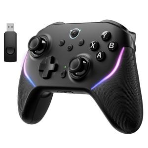 NYXI Master P1 Wireless PC Controller, Dual-Mode Triggers, Hall Effect Joystick, 1000Hz Polling Rate, Mute control, 6-Axis Gyro, Turbo, Lockable Back Buttons for PC/Switch/Switch 2/iOS/Android (Black)