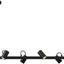 Globe Electric Suspended Track Lighting, 4-Light Adjustable Hanging Track Bar, Matte Black 40-Inch Dimmable Fixture for Modern Kitchen & Ceiling Lighting