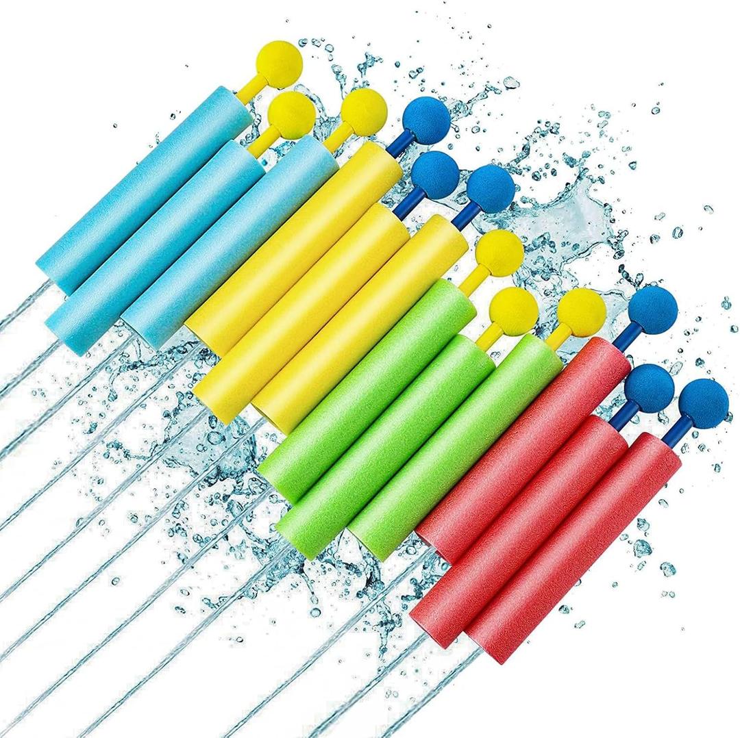 Lehoo Castle Water Guns 12 Pack, Super Water Blaster Soaker Foam Squirt Guns Bulk Beach Pool Outdoor Toys Summer Party Family Games for Kids Adults