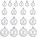 VICASKY Clear Baubles Bauble for Crafting Christmas 18Pcs Ball Handmade Ornaments Sphere Set Round Iridescent Balls Mini Ornament Gradient Colorful Tree Hanging Xmas DIY Rainbow Birthday Wedding