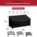 2 Seater Outdoor Bench Covers Waterproof,53W x 26D x 35H Inch,Fit for 2-Person Seating Metal,Cast Iron,Hardwood Patio Furniture Garden Loveseat Chair Sofa,All Weather and Tearproof Polyester Fabric