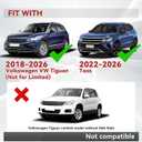 Richeer 330LBS Roof Rack Cross Bars for VW Tiguan 2018-2026 (Not for Limited) & Taos 2022-2026,Lockable Heavy Duty Aluminum Cross Bar Modified Tie-Down Loops for Cargo Racks Rooftop Luggage Carrier