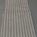 jinchan Taupe Grey Pinstripe Linen Curtains 84 Inch Long Light Filtering Modern Farmhouse Drapes for Living Room Bedroom Office Back Tab Window Panels 2 Pack