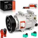 A-Premium Air Conditioner AC Compressor with Clutch Compatible with Kia & Hyundai Models - Sportage 2.0L 2.4L 2017-2019, Tucson 2.4L 2018