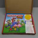 Monopoly Junior Super Mario Edition Board Game, Fun Kids' Ages 5 and Up, Explore The Mushroom Kingdom as Mario, Peach, Yoshi, or Luigi