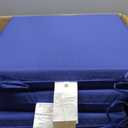HARBOREST Outdoor Chair Cushions Set of 4, Water Resistant Patio Chair Cushions with Ties, Square Corner Outdoor Seat Cushions for Patio Furniture, 18.5"x16"x3", Royal Blue