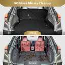 F-color SUV Cargo Liner for Dogs, Heavy Duty Water Resistant Pet Cargo Cover Dog Seat Cover Mat for Mid-Size SUVs Sedans Vans with Bumper Flap Protector, Non-Slip, Standard Size Universal Fit, Black