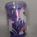 Cute Tumbler with Lid and Straw Double Wall Insulated Acrylic Cup for Girls Women Kids, 18oz/550ml (Unicorn)
