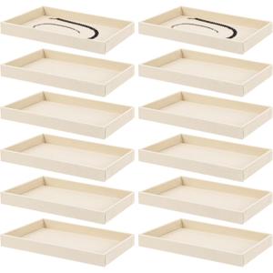 Yolev Jewelry Organizer Tray Stackable Velvet Jewelry Trays,Drawer Inserts Earring Organizer Adjustable Velvet Box Tray Earring Necklace Storage Ring Bracelet Display Case