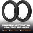 AR-PRO (2-Pack) 2.50/2.75-10 Dirt Bike Replacement Inner Tube Heavy Duty with TR-87 Bent Valve Stem, Compatible for Honda Crf50 /Xr50, Razor MX650 / MX500, Suzuki DRZ70 / JR50, Yamaha PW50