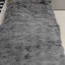 Ailyei Soft Runner Rugs for Bedroom Hallways, 2 Packs 2x6 Grey Fluffy Shag Throw Area Rug Non Slip for Bedside Dorm, Long Shaggy Furry Carpet for Nursery Living Room