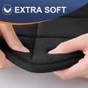 2 x OLANLY Memory Foam Bath Mat 30x20, Ultra Soft and Absorbent Bathroom Rugs, Machine Washable, Comfortable Bath Carpet for Bathroom Floor, Tub and Shower, Black