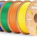 ELEGOO Rapid PETG Filament 1.75mm Bundle 4KG, High Speed 30-600mm/s 3D Printer Filament Accuracy +/- 0.02 mm, 1kg Cardboard Spool(2.2lbs) Fits for Most FDM 3D Printers(Blue,Green,Orange,Yellow)