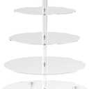 Cupcake Stand for 50 Cupcakes, 5 Tier Cupcake Holder, Clear Round Cupcake Tower, Acrylic Cupcake Stand, Cupcake Display Stand for Party, Wedding, Birthday, Baby Shower, Halloween
