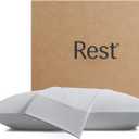 REST Evercool+ Cooling Pillow Cases Standard - 2 Pillowcase for Sensitive Skin, Silver Infused Fabric for Hygienic Sleep, Silky Smooth for Curly Hair, High Elastic for Snug Fit (19x29 inches) (Light Gray)