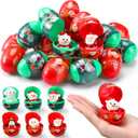 Poen Christmas Eggs Set of 32 Pre Filled Eggs Toddler Stocking Stuffers Stocking Stuffers for Kids Xmas Surprise Toy Easter Prefilled Blind Egg Bulk Xmas Box Gifts for Festival Supplies Present Favor